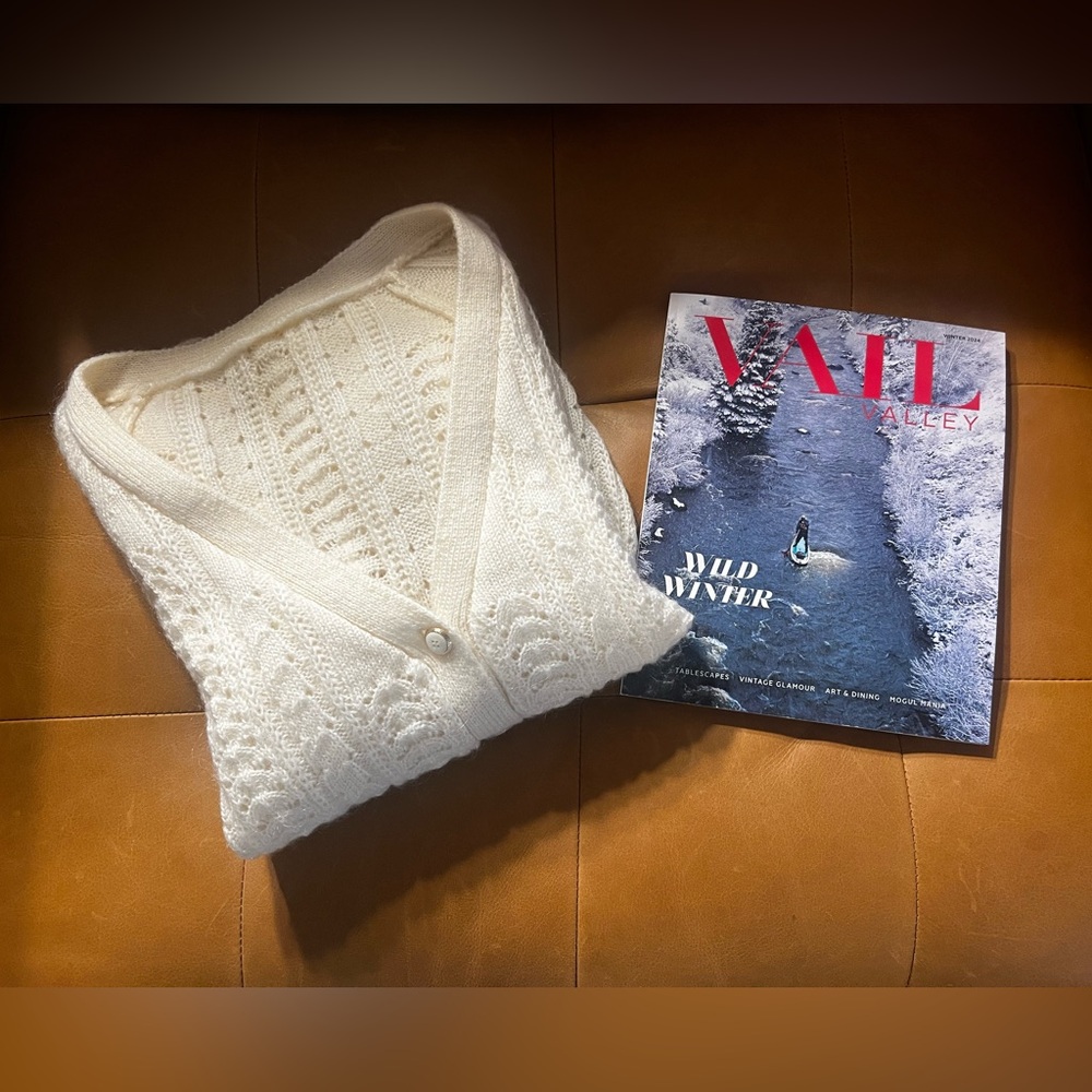 Handknit Cream Cardigan